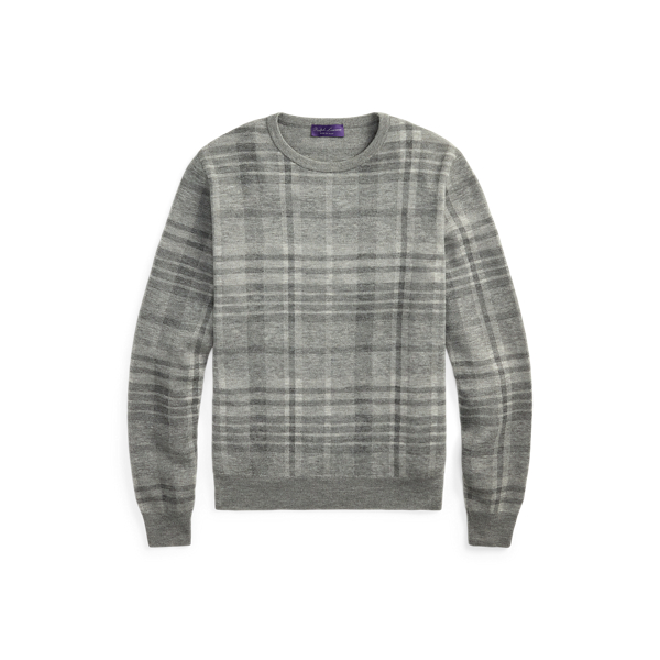 Pull col rond en cachemire et soie - Purple Label - Modalova