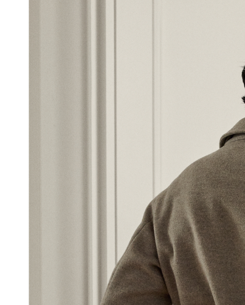 This surplus-inspired jacket is expertly crafted in Italy from a substantial double-faced fabric that is woven with fine wool and cashmere. Lined at the sleeves with luxurious silk, the distinguished design is meticulously finished with supple suede trim.