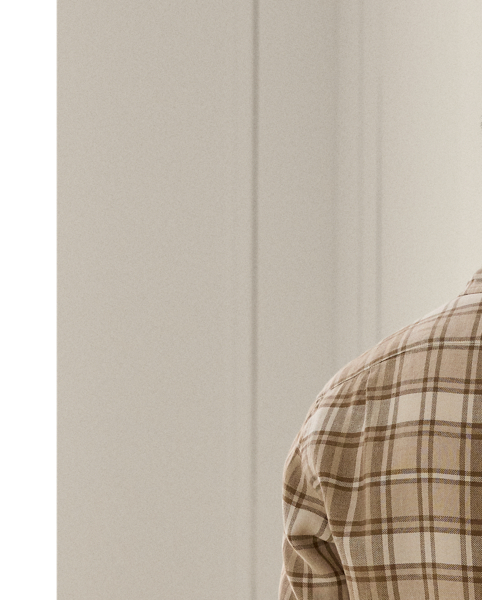 Exquisitely crafted in Italy with a linen-and-cotton blend, this lightweight shirt exemplifies Purple Label's commitment to superior crafting and enduring elegance. A custom-developed plaid pattern rendered in the season's signature palette and genuine mother-of-pearl buttons elevate this garment to an exemplar of sophisticated style.