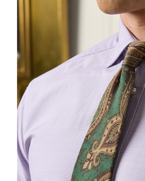 Meticulously tailored in Italy, this shirt showcases impeccable crafting through a luxurious cotton twill that balances sophisticated structure with uncompromising comfort. Finished with genuine mother-of-pearl buttons, it epitomises Purple Label's dedication to enduring elegance and superior quality.