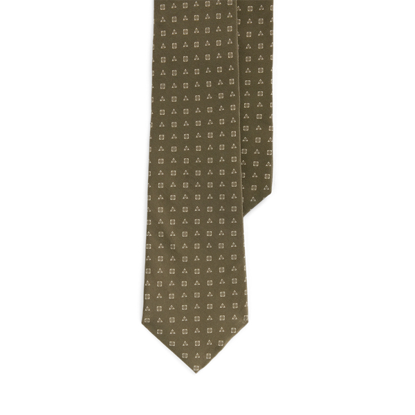 RALPH LAUREN NEAT SILK CREPE TIE