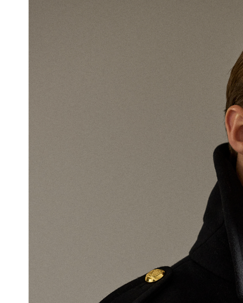 This topcoat is tailored by hand in Italy using a double-faced cloth that was custom-developed for  Ralph Lauren Lauren. The wool-and-cashmere fabric is compactly woven, allowing for an elegant drape and a luxurious texture.