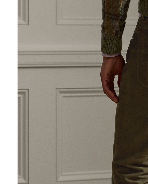 Purple Label's refined take on the classic five-pocket silhouette is hand-tailored in Italy with custom-dyed suede.