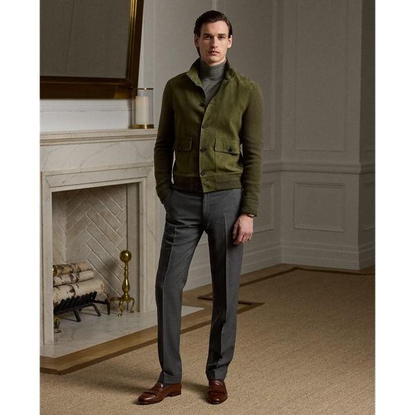 These trousers are skillfully hand-tailored in Italy using washed wool flannel that was custom-developed to  Ralph Lauren Lauren's exacting specifications. The lightweight construction and superior crafting reflect our unwavering commitment to creating garments of exceptional quality and modern sophistication.