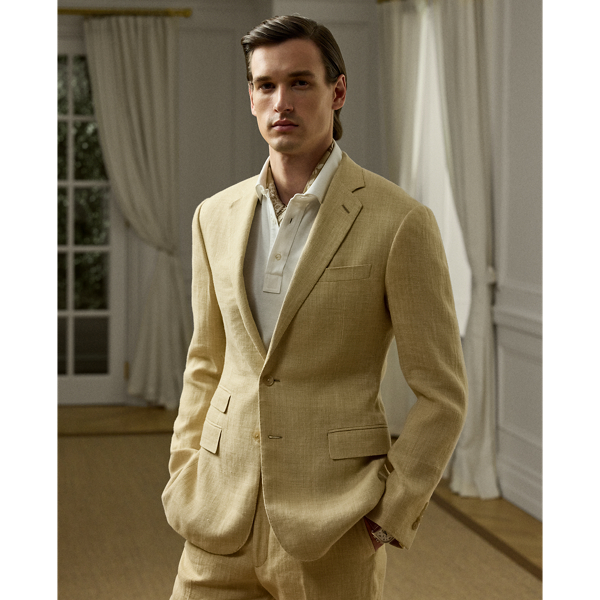 Hand-tailored in Italy, the Kent combines a lighter construction with fine canvassing and a soft shoulder to create a more natural profile. This version is crafted from a custom-developed twill fabric that was woven with breathable linen and textured tussah silk.