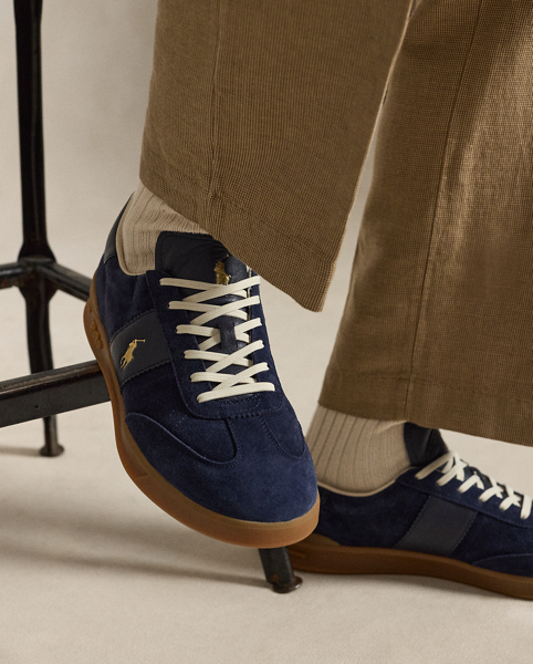 Sneaker Heritage Aera in Camoscio di Ralph Lauren