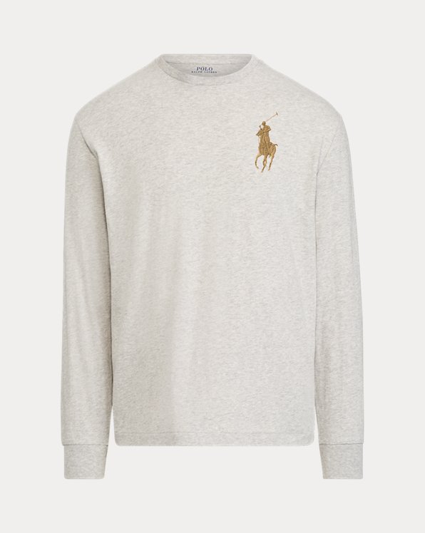 Polos & Longsleeves T-Shirts Langarm-T-Shirt aus Baumwolljersey Ralph Lauren Jungen Kleidung Tops & T-Shirts T-Shirts 