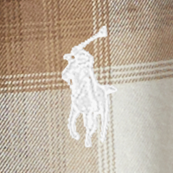 Motif écossais ombré brun