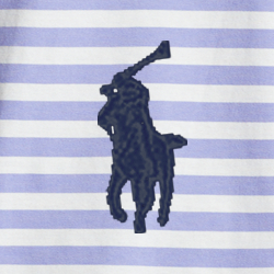 Bleu Lafayette/Blanc